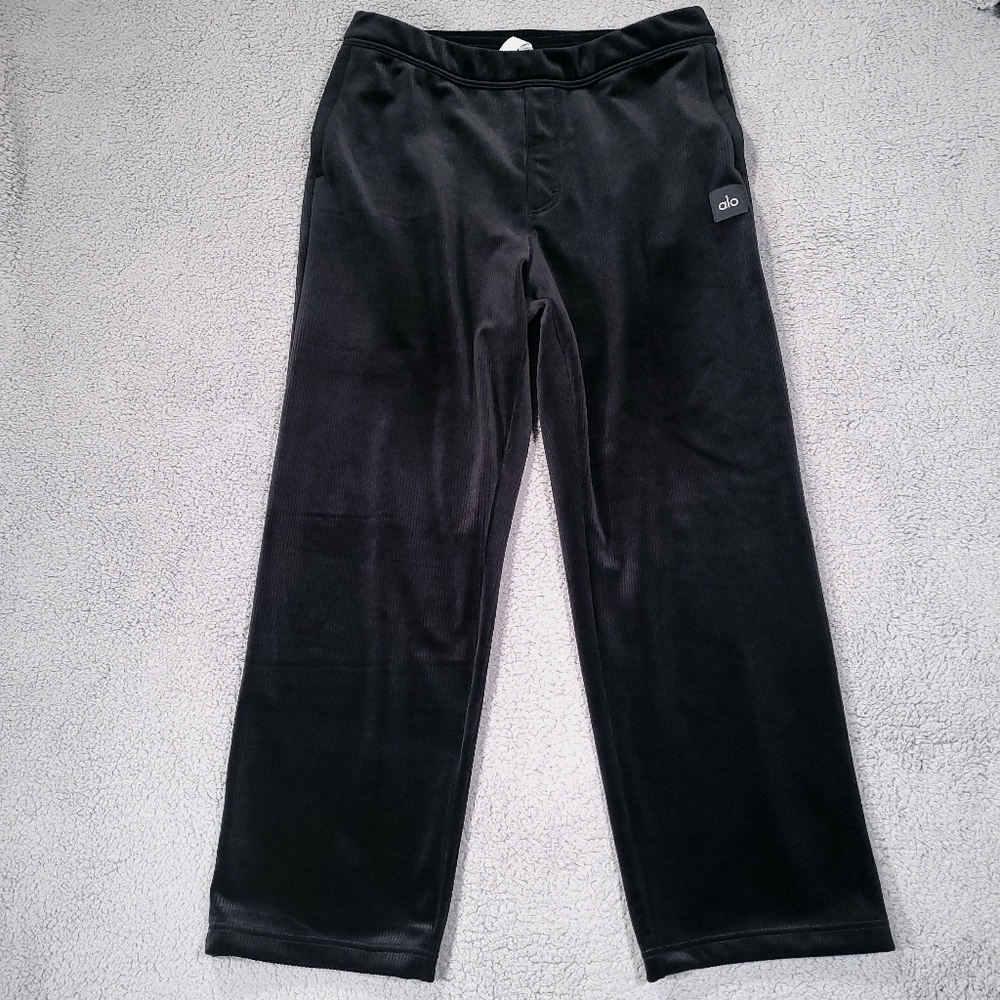 ALO Yoga Mens XL Pants Zip Pockets Baggy Corduroy Drawcord Flat Front Inseam 31